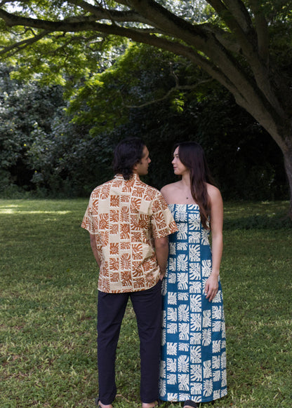 Vintage Monstera Aloha Shirt