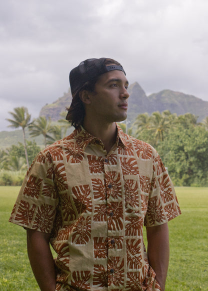 Vintage Monstera Aloha Shirt