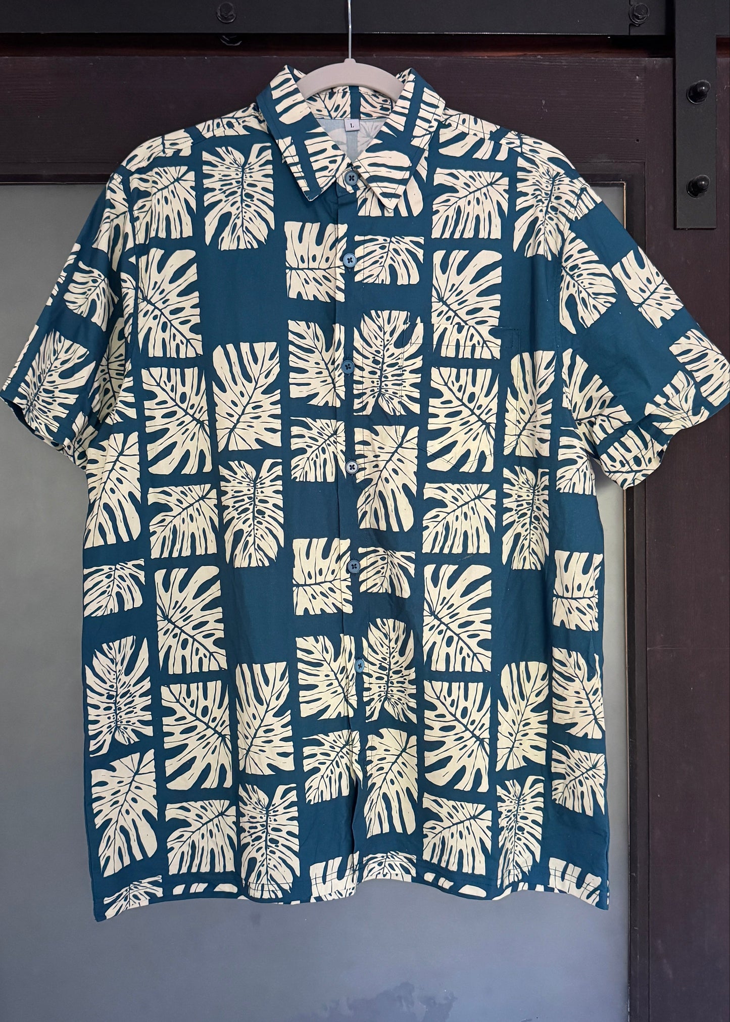 Vintage Monstera Aloha Shirt
