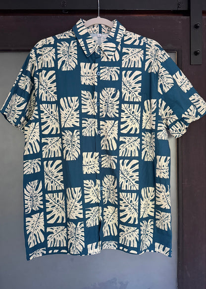 Vintage Monstera Aloha Shirt