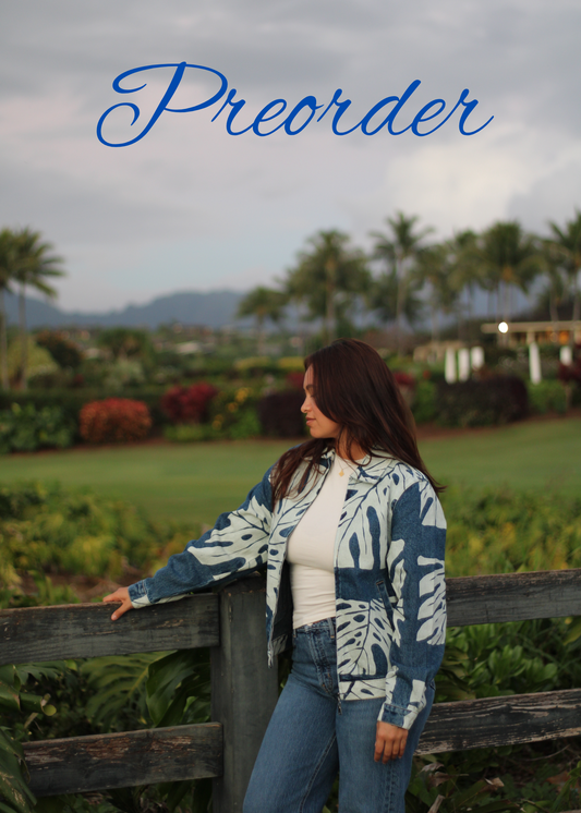 PREORDER Monstera Denim Jacket