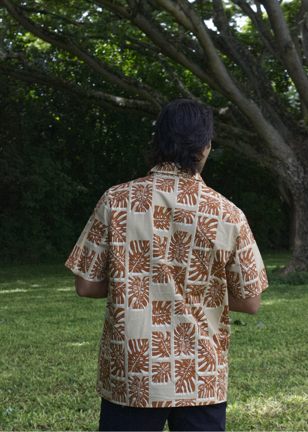 Vintage Monstera Aloha Shirt